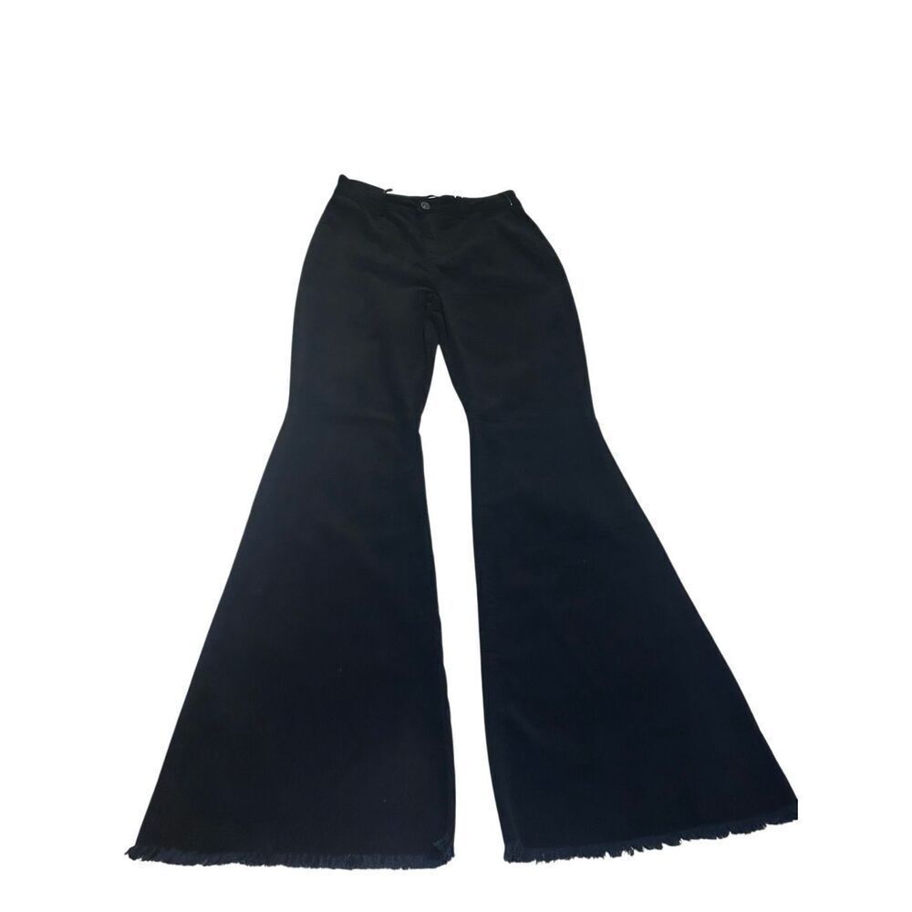 YMI Black High Rise Corduroy Flare Pants 9/29 Frayed Hem Bell Bottoms NEW